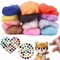 50 Colors Fibre Wool Roving For Needle Felting Spinnings DIY Craft Material Set
